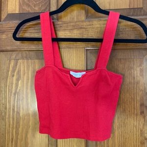 Red crop top